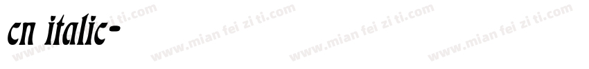 cn italic字体转换
